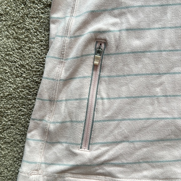 Lululemon Pink and gray stripe quarter zip pullover - Picture 8 of 9